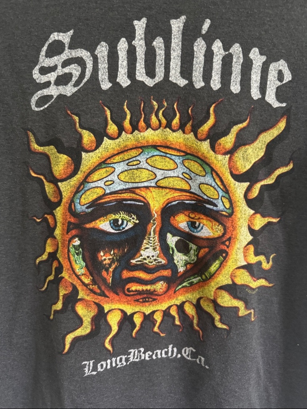 SUBLIME GRAPHIC TEE SUN GRAY LONG BEACH SMALL - Picture 2 of 6